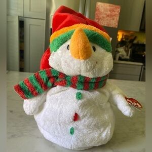 TY Pluffies “Melton” Snowman Stuffed Animal NWT